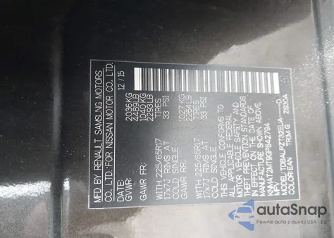 2016 Nissan Rogue S from USA, damaged, VIN KNMAT2MT9GP642794